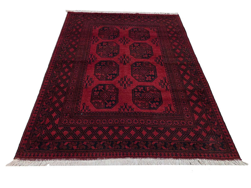 Beautiful Red Afghan Handmade Carpet - 200 x 152 CM