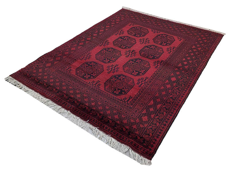Beautiful Red Afghan Handmade Carpet - 200 x 152 CM