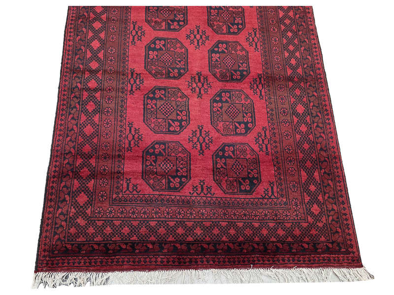 Beautiful Red Afghan Handmade Carpet - 200 x 152 CM