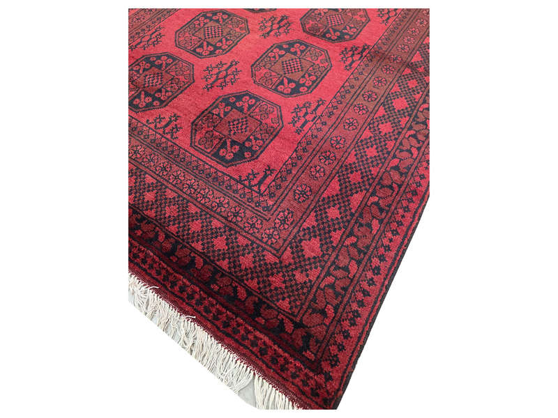 Beautiful Red Afghan Handmade Carpet - 200 x 152 CM