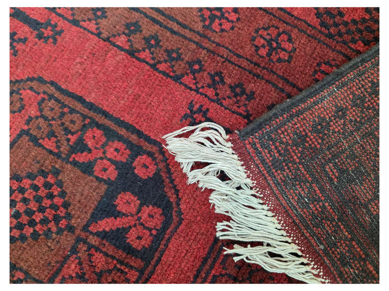 Beautiful Red Afghan Handmade Carpet - 200 x 152 CM