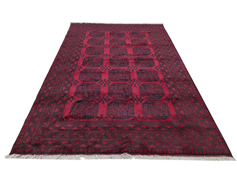 Red Afghan Handmade Carpet - 290 x 200 CM