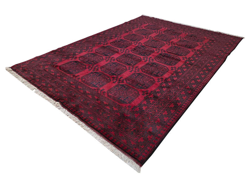 Red Afghan Handmade Carpet - 290 x 200 CM