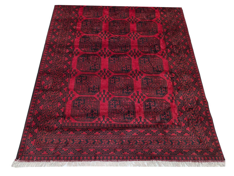 Red Afghan Handmade Carpet - 290 x 200 CM