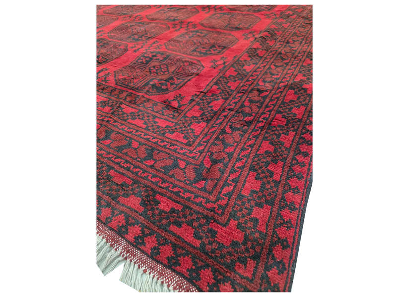 Red Afghan Handmade Carpet - 290 x 200 CM