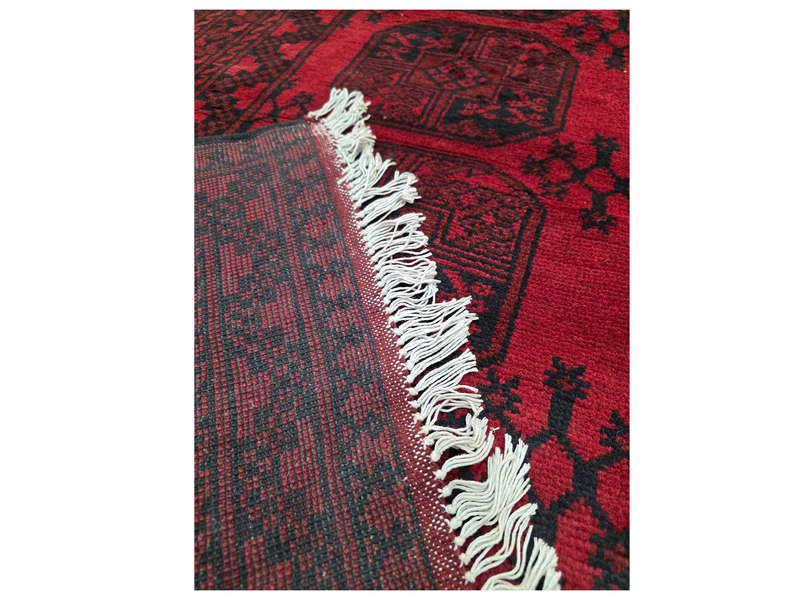 Red Afghan Handmade Carpet - 290 x 200 CM