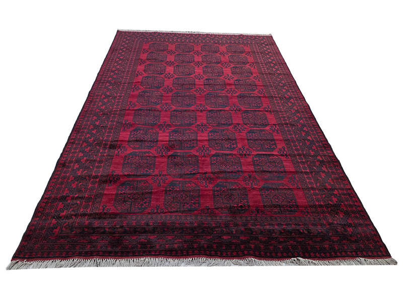 Fine Quality Red Afghan Handmade Carpet - 340 x 249 CM