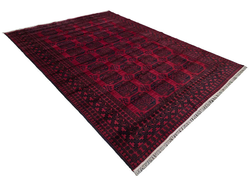 Fine Quality Red Afghan Handmade Carpet - 340 x 249 CM
