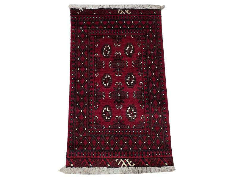 Fine Quality Red Afghan Carpet - 120 x 74 CM