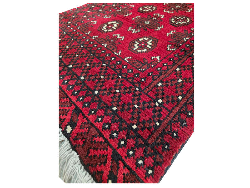 Fine Quality Red Afghan Carpet - 120 x 74 CM