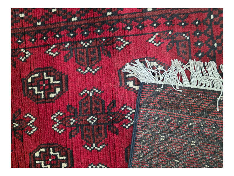 Fine Quality Red Afghan Carpet - 120 x 74 CM