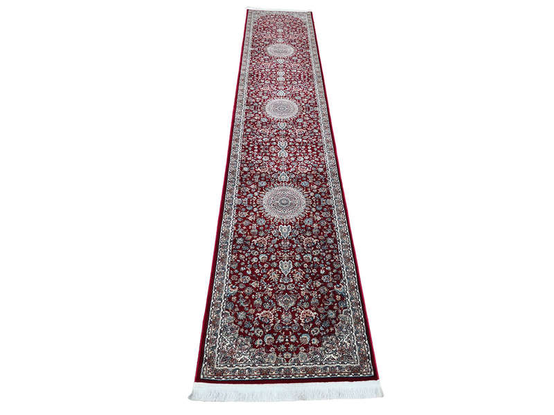 4 Meter Red Machine Made Runner- 400 x 80 CM
