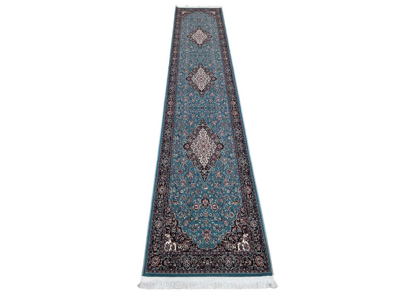 Gorgeous Blue Machine Made Runner- 400 x 80 CM