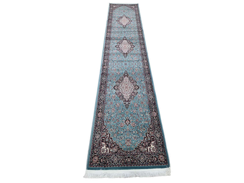 Gorgeous Blue Machine Made Runner- 400 x 80 CM