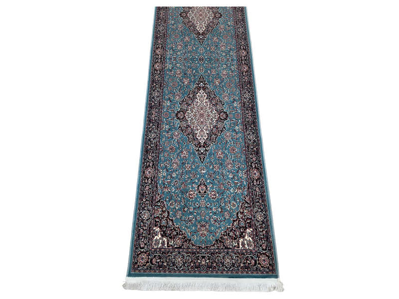 Gorgeous Blue Machine Made Runner- 400 x 80 CM