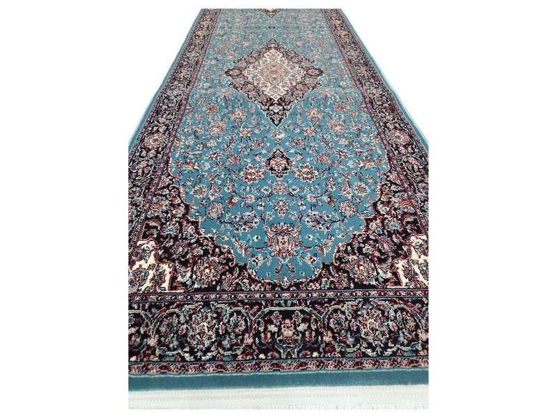 Gorgeous Blue Machine Made Runner- 400 x 80 CM