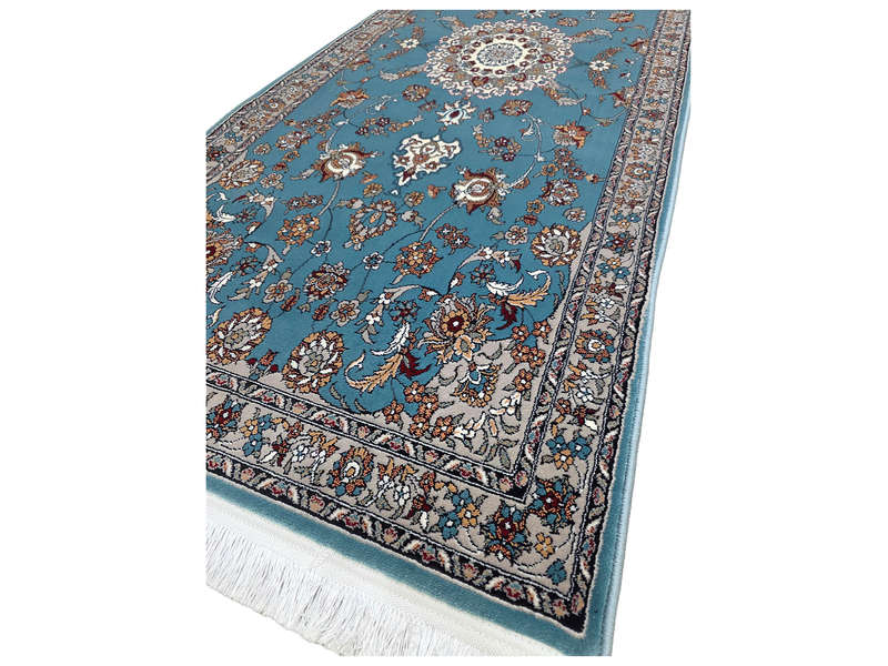 High Quality Blue Machine Made Runner- 400 x 80 CM