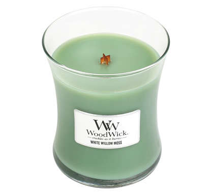 Woodwick White Willow Moss Medium Jar Retail Box