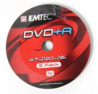 Emtec DVD+R 16X Speed 5pk Non