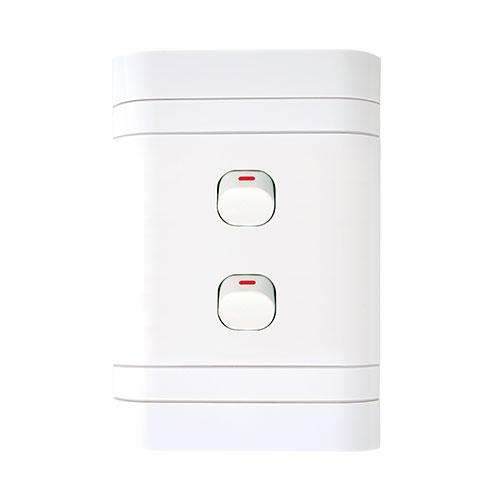 Lesco Flush Cover with 2 Lever 1 Way Switch