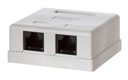 The Netix RJ45 double surface mount box comes