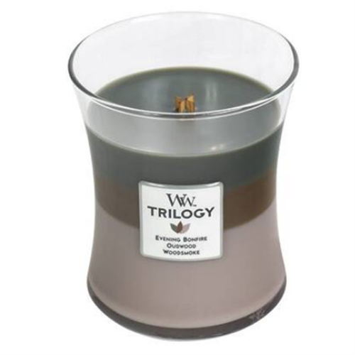 Woodwick Trilogy Cozy Cabin Medium Retail Box No