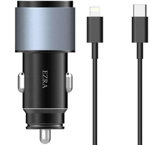 Ezra Quick Car Charger Set For Iphone  QC3.0 +