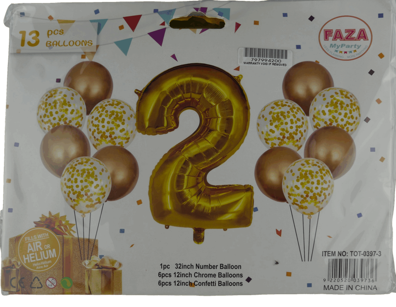 Casey 13pc Gold and White Balloon Set Nr.2