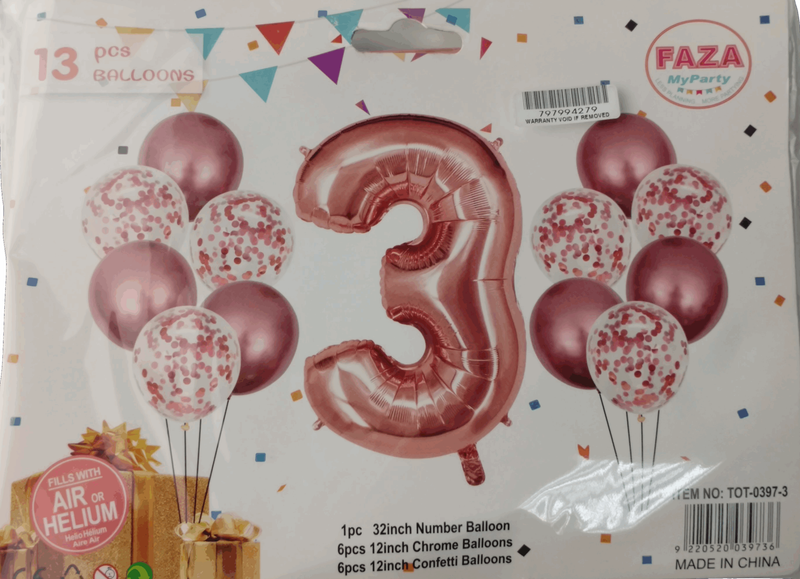 Casey 13pc Rose Gold and White Balloon Set Nr.3