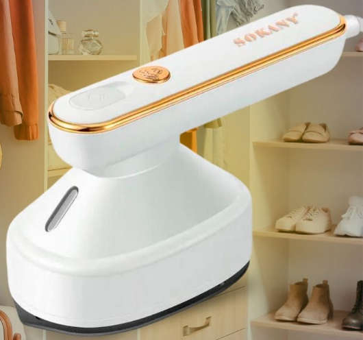 Sokany Hand Held Steamer White With Gold 125ML