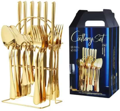 Casey Everyealth Gold Stainless Steel Cutlery 24