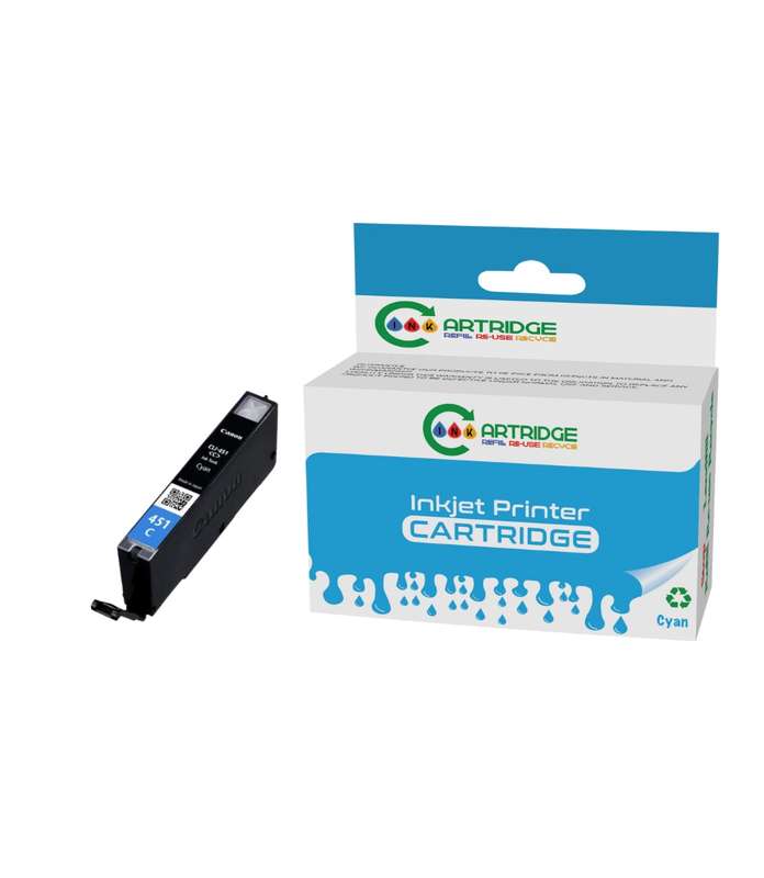 Compatible Canon CLI-451C XL Cyan Printer Ink Cartridge Single-pack