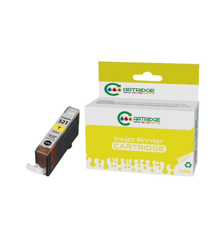 Compatible Canon CLI-521Y Yellow Printer Ink Cartridge Single-pack