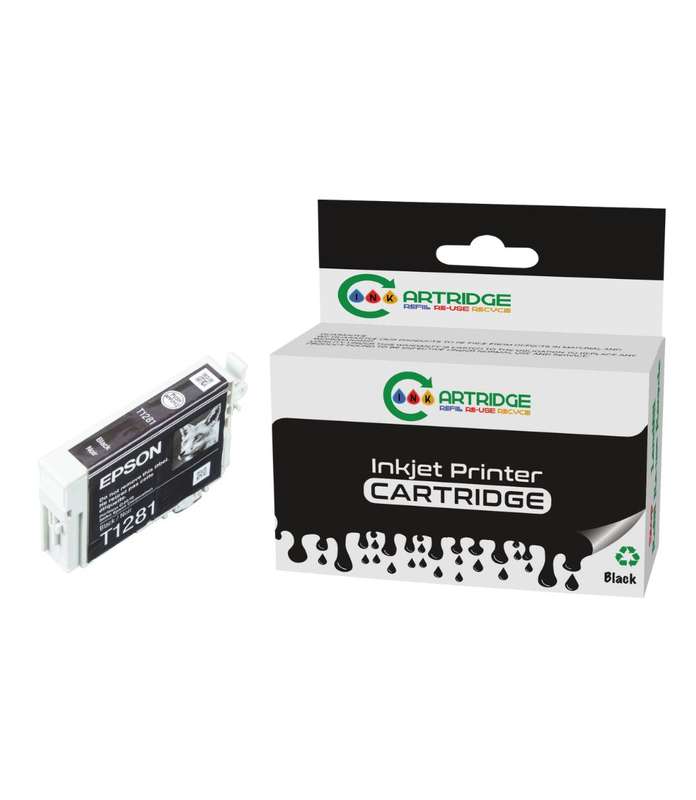 Compatible Epson T1281 DURABrite Ultra Black Printer Ink Cartridge Single-pack