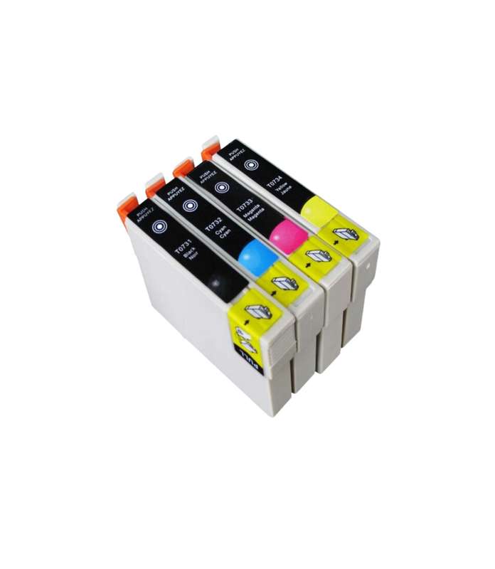 Compatible Epson T0731/T0732/T3/T0734 ink cartridge combo set- B/C/M/