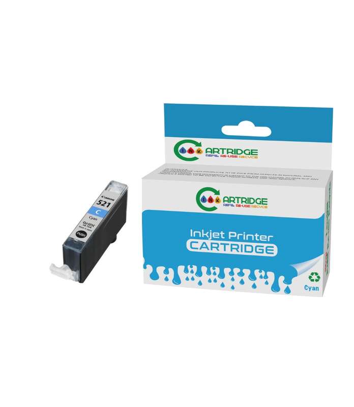 Compatible Canon CLI-521 Cyan Printer Ink Tank Cartridge Single-pack