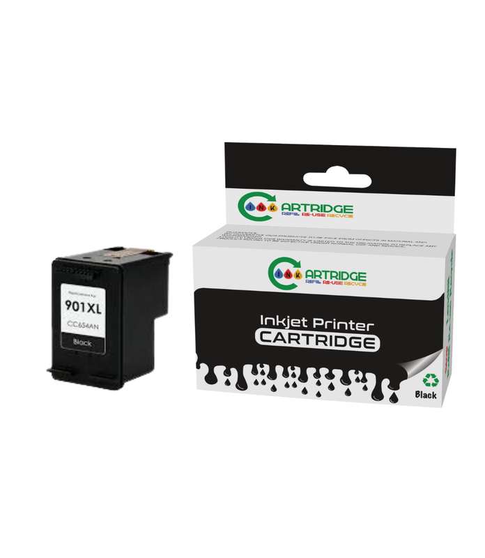 Compatible HP 901 XL Black Standard Yield Printer Ink Cartridge  CC653AE Single-pack