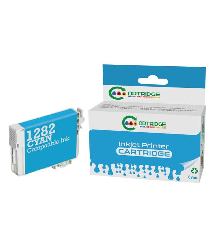 Compatible Epson T1282 DURABrite Ultra Cyan Printer Ink Cartridge Single-pack