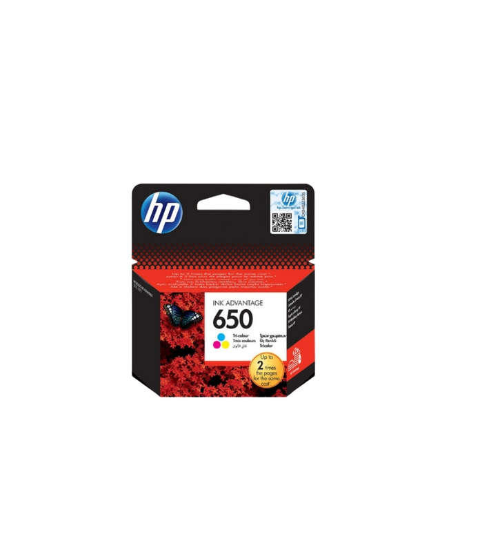 Original HP 650 Cyan Magenta Yellow Printer Ink Cartridge  CZ102AK Single-pack