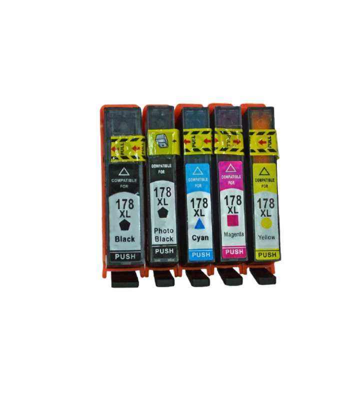 Compatible  HP 178XL  Black, Cyan, Magenta, Yellow Combo Pack