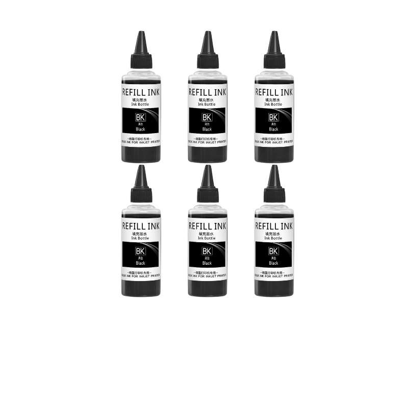 Compatible Ink Bottle Universal Black (100ML) Combo X6