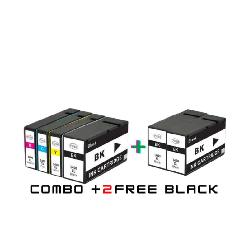 Compatible Canon 1400XL Ink Cartridge Combo +2 Black