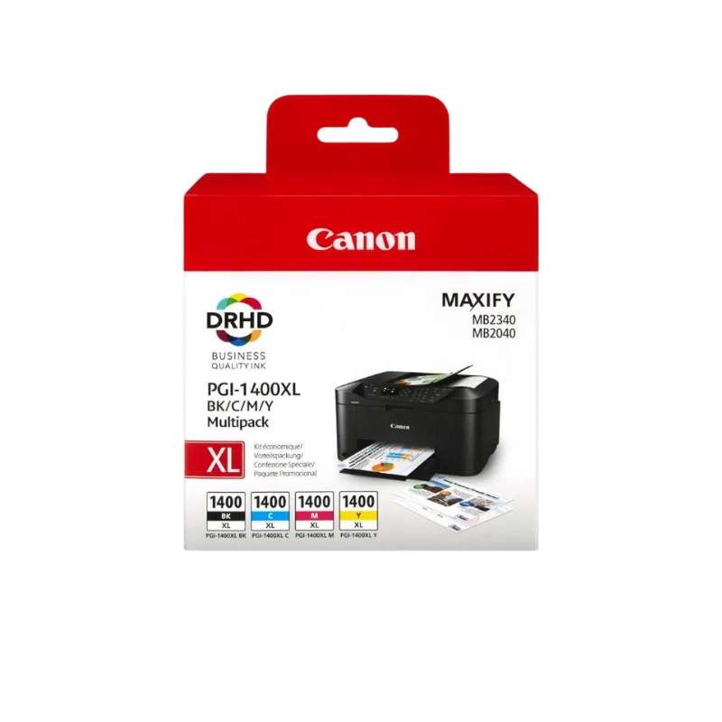 Original Canon 1400XL Ink Cartridge Black,Cyan,Magenta,Yellow Multipack