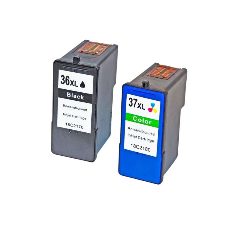 Compatible Lexmark 36XL/37XL  Black &amp; Tri Colour Ink Cartridge Combo