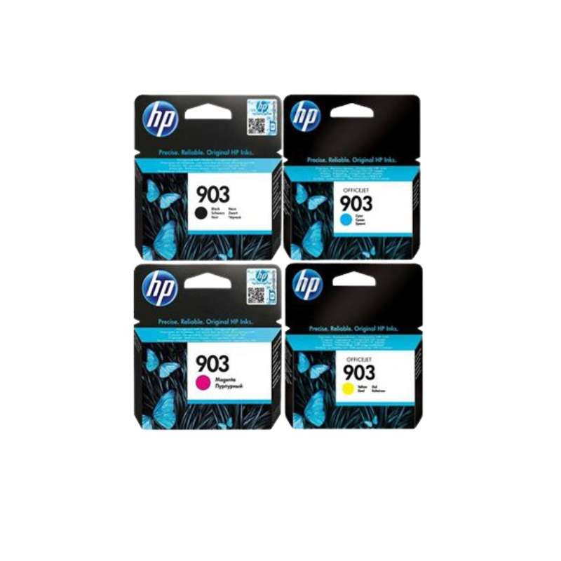Original HP903 Ink Black, Cyan, Magenta, Yellow Combo Pack  (OEM)