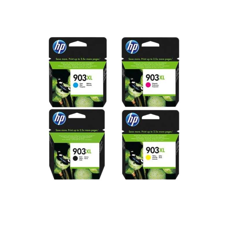 Original HP 903XL Ink Black, Cyan, Magenta, Yellow Combo Pack  (OEM)