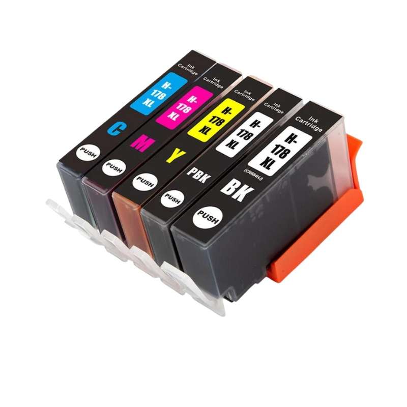 Compatible  HP 178XL  Black, Cyan, Magenta, Yellow Combo