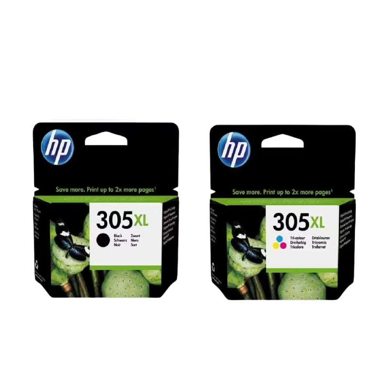 Original HP 305XL Black and Tri-Colour Printer Ink Cartridge Combo