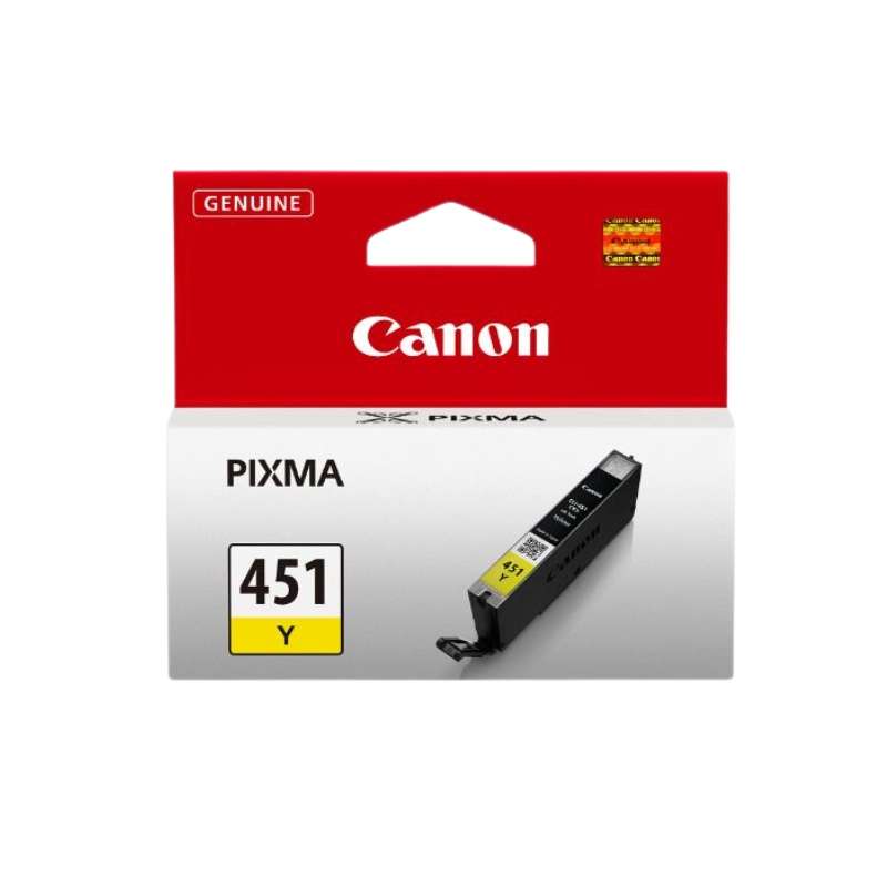 Original Canon CLI-451Y Yellow Printer Ink Cartridge 6526B001 Single-pack