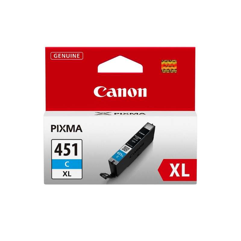 Original Canon CLI-451C XL Cyan Printer Ink Cartridge 6473B001 Single-pack